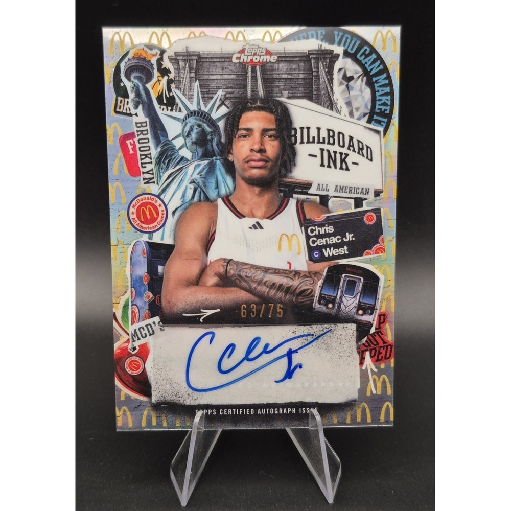 2025 Topps Mcdonalds All-American Chris Cenac Jr #BI-CC Billiboard Ink Logo /75